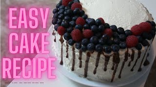 Valentines day cake | Simple Cake recipe | Homemade cake