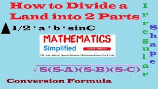 How to Divide a Land into Two Parts | Land Survey