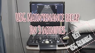 Maintenance of USG recap in 3 minutes