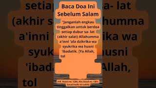 Baca Doa Ini Sebelum Salam#shorts#salam