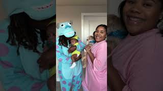 Monsters Inc. takeover #monstersinc #halloween #halloween2024 #shorts #costume #lovewins #family