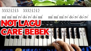 Care Bebek - Not Lagu Piano / Pianika untuk Drum Band / Marching Band