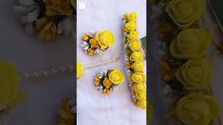 Floral jewellery for haldi function 💛💛 #reel #haldi #bridesmaids #yellow #wedding #haldiceremony