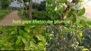 hum gaye kheton me ghumne|village routine| vacation time|bachon k sath chuttiyan