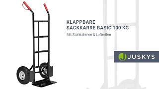 Sackkarre Basic klappbar 100 kg mit Stahlrahmen & Luftreifen JUSKYS