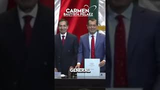 Recibe Carmen Bautista Peláez a Rogelio Ramírez de la O, Secretario de Hacienda y Crédito Público