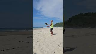 beach tennis, treino de gancho