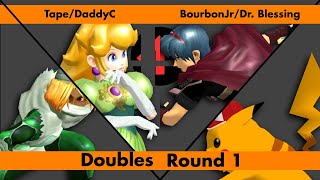 Tape (Peach)/DaddyC (Sheik) vs Dr  Blessing (Pika)/BourbonJR (Marth) - Rocketown Rumble #4