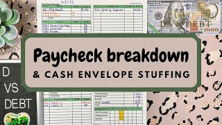 Paycheck breakdown and cash envelope stuffing for March 21, 2022 🤑