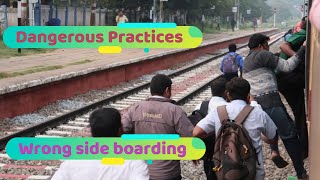 Dangerous Practices by Indian Railways Smart train Commuters