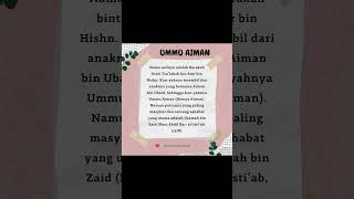 Ummu Aiman || Ibunda yang Mengasuh Rasulullah setelah Ibunda Aminah Ra #tranding #sirahnabi