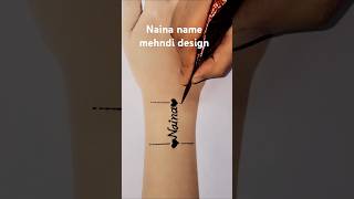 Naina name mehndi design.