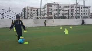 exercice du jour la conduite de balle ⚽️ enchaîné par le tire vers le 🥅🥅