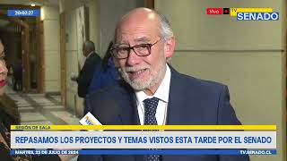 Entrevista TV senado a pdte de comisión de seguridad por proyecto de ley que crea Min. de Seguridad