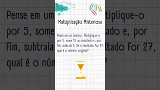 MULTIPLICAÇÃO MISTERISA  #educandos #aprendizagem #atividades