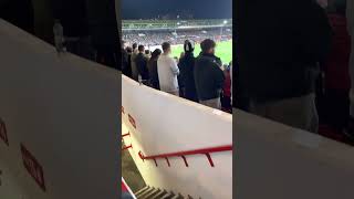 Newcastle fans at Nottingham Forest. Newcastle steal the win in extra time