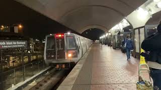 WMATA 3000 Series arriving at Rhode Island Avenue-Brentwood Station