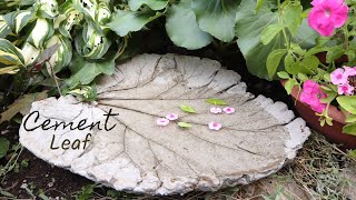 DIY Cement Rhubarb Leaf/Garden Birdbath