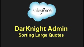 How to Sort in Salesforce CPQ Large Quote Experience