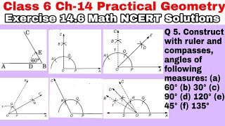 Class 6 Ex 14.6 Q 5 | Practical Geometry | Chapter 14 | Exercise 14.6 | Math NCERT Solutions