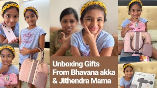 Unboxing Gifts From Bhavana Akka & Jithendra Mama