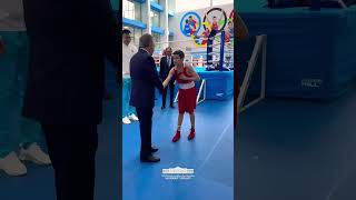 Shavkat Mirziyoyev Bahodir Jalolov sport maktabida. #uzbekistan #boxing #boks #rek #бокс #shorts