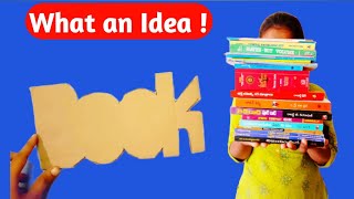 Book organization and Storage idea with waste cardboard|how to make book stand|