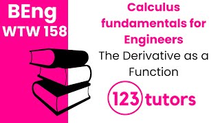 Calculus Fundamentals for Engineers | WTW 158 | The Derivative as a Function by 123tutors