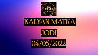 #04/05/2023 #कल्याण मटका #KALYAN MATKA TODAY JODI #kalyan