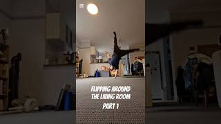 Flipping around my living room! #funny #flips #gymnastics #gym #motivation #bodyweightonly