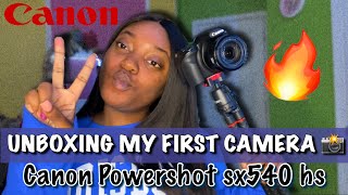 UNBOXING MY FIRST CAMERA | Canon Powershot sx540 hs | Dominique Imani