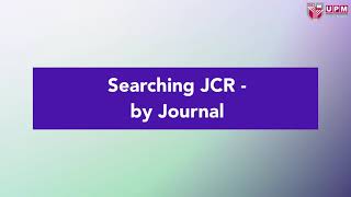 Searching JCR by Journal