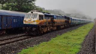 12617 Mangala Lakshadweep Express Skipping Khed  Railway Station | Rainy Season |  Beautiful View