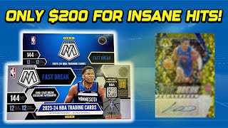 I struck 💰GOLD💰 in a 2023-24 Panini Mosaic Fast Break Hobby Box and many more BIG hits!