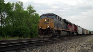 CSX 744 Powers a Manifest With Soo 6047 Through Lockport IL.