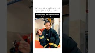 Interesting  Thoughts  Firefighter give a demo on how to rescue and protect people in emergency