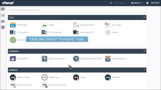 How to create an addon domain in cPanel