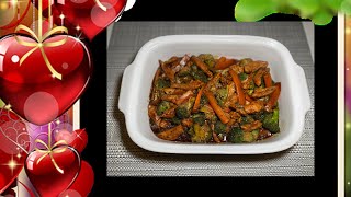 QUICK & EASY DELICIOUS STIR-FRIED CHICKEN WITH BROCCOLI & CARROTS