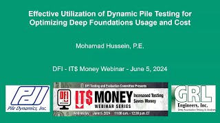 June 5, 2024 ITS Money Webinar: Mohamad Hussein, P.E.