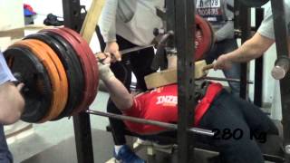 Heavy Bench w/ Reverse bands - 290 kg x 2 @ 99 kg