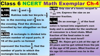 Class 6 Math Ch-4 Q 100 to 105 Math NCERT Exemplar Solution|MATH|NCERT|Fractions and Decimals|CBSE