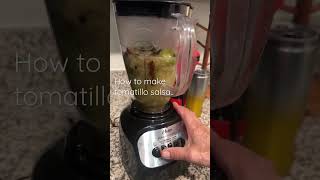 Quick and fast easy way to make tomatillo salsa.. recipe in description below #greensalsa #tomatillo