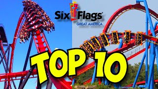 Top 10 BEST Roller Coasters at Six Flags Great America (2024)