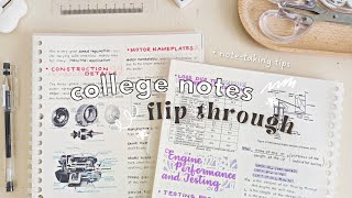 📋 college notes flip through + note-taking tips ✨ engineering student