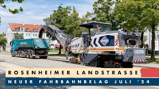 Ottobrunn: Neuer Fahrbahnbelag für die Rosenheimer Landstraße (4K) #ottobrunn