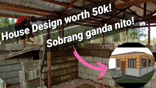 Part 3 House Design worth 50k! Filling Hollow blocks CR and Kitchen update