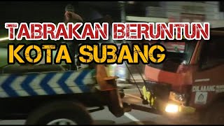 Tabrakan Beruntun Subang ‼️jl  A Yani Pasir Kareumbi Kota Subang