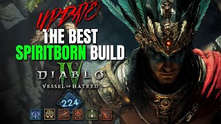 UPDATE for the BEST SPIRITBORN Build in Vessel of Hatred Diablo 4