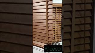 Wooden blind dubai office blind