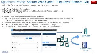 IBM Spectrum Protect v8.1.9 File Restore Web Gui - Demo